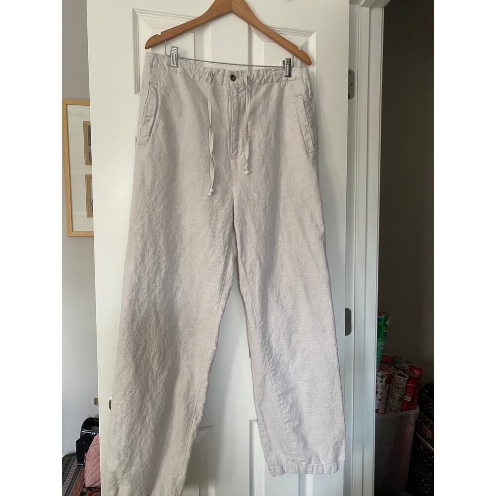 Boca Classics Island Wear Linen Cotton Khaki Pants 38/32